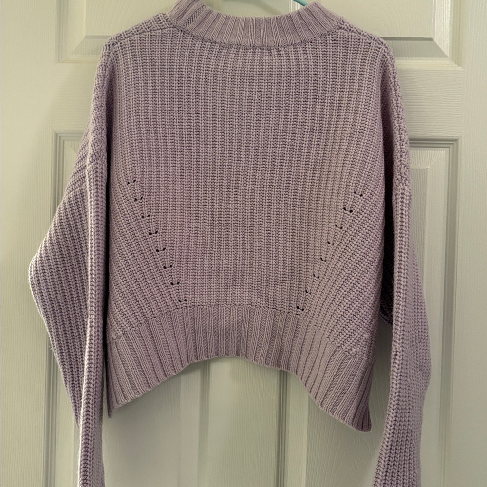NAADAM 100% Cashmere Open Knit dropped Sleeve round Neck cropped Sweater